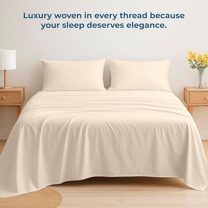 Royale Linen 100% Organic Cotton California King Flat Sheet Only - Image 6