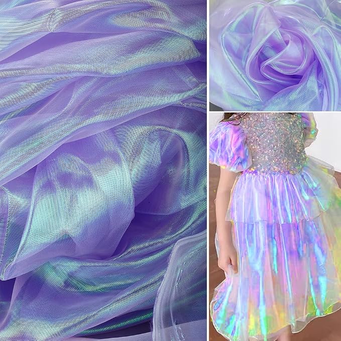 11-Yard Magic Purple Organza Fabric - Image 4