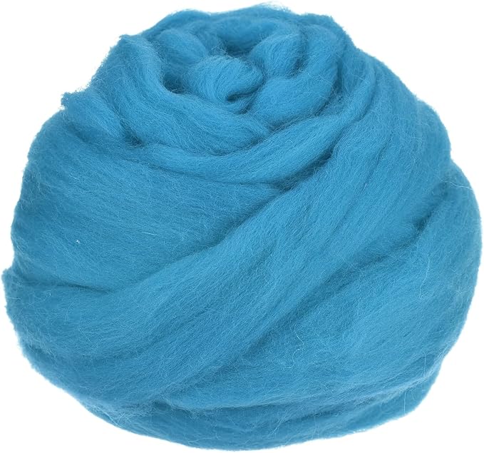 uxcell Needle Felting Wool, 8.5 Oz Nature Fibre Wool Yarn Roving by uxcell
