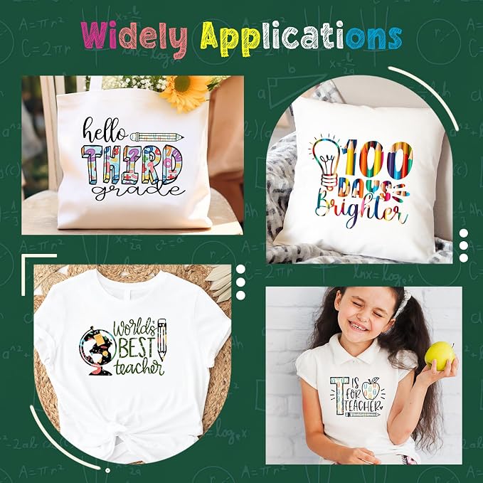 Tintnut School Theme Heat Transfer Vinyl, easy cut & weed, stretch washable - Image 4