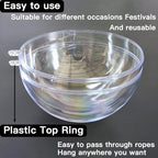 Jishi 10pk Clear Plastic Christmas Ornaments - Image 5
