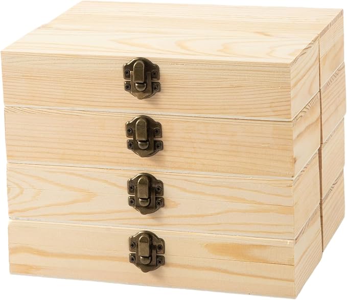 8PCS Wooden Storage Box Unfinished Wooden Small Box 8.2X2.6X1.6 Inch Souvenir - Image 5
