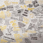 Yoksas 240Pcs Black Golden Foil Sentence Quote Stickers, Transparent Junk by YOKSAS