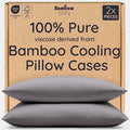 Bambaw 100% Viscose Derived from Bamboo Pillow Cases Queen Size Set of 2 by Bambaw