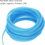 uxcell PET Expandable Sleeving 20ft 1/4" Sky Blue Cable Management Sleeve Cord - Image 3