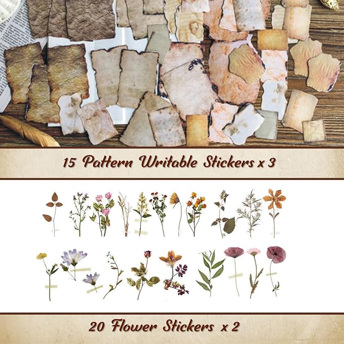 565 Pcs Vintage Scrapbook Paper Kit, Scrapbook Paper Supplies - Image 6