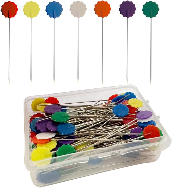 200Pcs Flat Head Sewing pins, Straight Pins by Sunenlyst