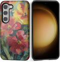 Case for Samsung Galaxy S23 Case, Vintage Floral Girly Design Hybrid Dual by Kapadiy