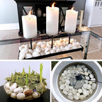 2.2 lb Natural Polished White Pebbles, 1-2 Inch Decorative White Rocks - Image 7