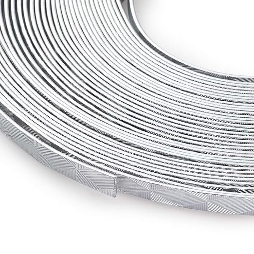 Fashewelry 32.8 Feet 5mm Aluminum Flat Artistic Wire Silver Bendable Metal - Image 2