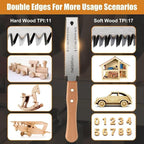 6 Inch Japanese Pull Saw，Hand Saw Woodworking Tools，Wood Handle, Sharp & - Image 3