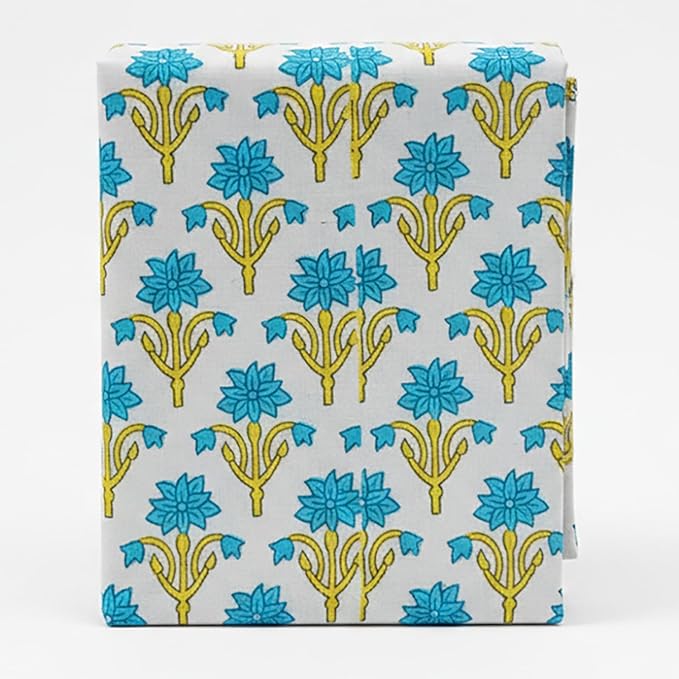 E-Tailor® Hand-Block Printed Pre-Cut Cotton Fabric Ideal by E-Tailor