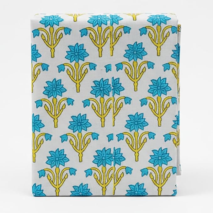E-Tailor® Hand-Block Printed Pre-Cut Cotton Fabric Ideal by E-Tailor