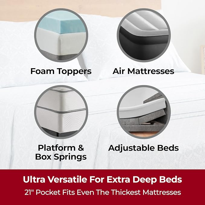 Mellanni Extra Deep Twin Sheets - Image 2