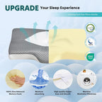 DUMOS Cervical Neck Pillow for Sleeping, Cooling Ergonomic Memory Foam Pillow - Image 5