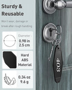 Uniclife 10 Pcs Blank Hotel Keychain Tags, Vintage Motel Keychain - Image 5