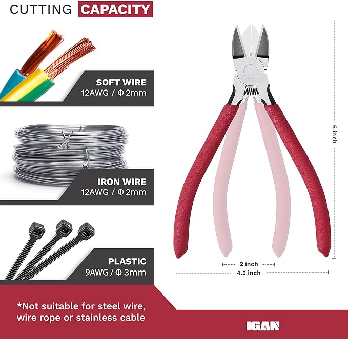 IGAN-P6 6-inch Ultra Sharp & Powerful Side Cutter Clippers - Image 2