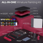 Nicpro All-In-One Miniature Painting Kit, Including 18 Colors Model Paint - Image 3