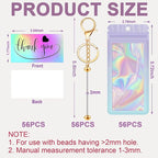42/84/126 Pcs Beadable Keychain Bars Bulk Blank DIY Beaded Keychain Making - Image 2