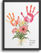 TwoDays Flower Bouquet Handprint Art Craft DIY Kit, Unique Gifts by TwoDays