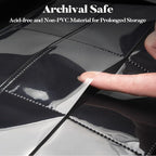 Premium 9 Pocket Card Binder for 360 Cards, Fabmaker PU Cover Trading Card - Image 4