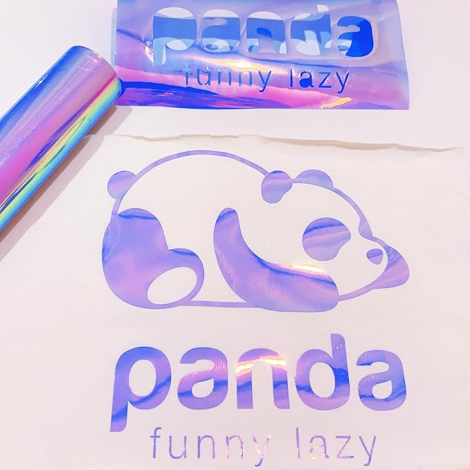 Holographic Heat Transfer Vinyl 10.5IN x 6FT Rainbow HTV Iron on Vinyl - Image 2
