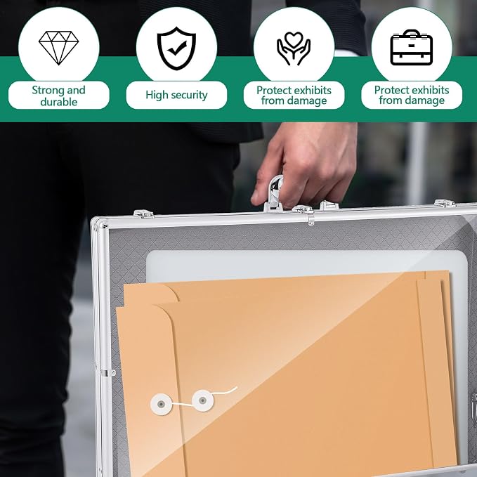 Trade Show Display Case Table Top Portable Aluminum Sports Card Display Case - Image 4