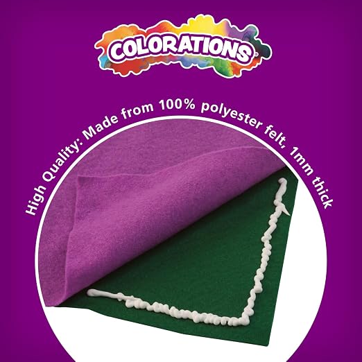 Colorations 100% Polyester Felt Sheets 9 inches x 12 inches, 13 colors - Image 4