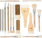 Pottery Glaze Brushes, Different Shape Wool Soft Bristle by Unknown
