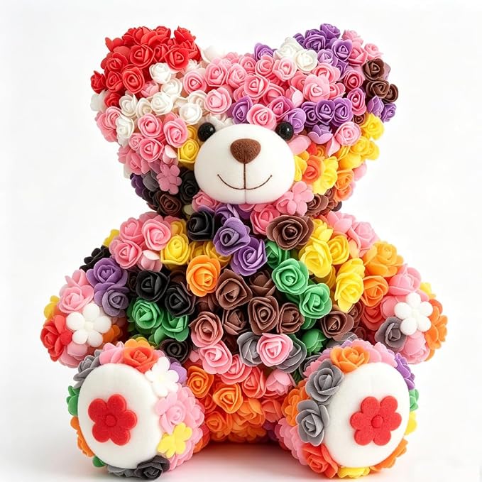 100Pcs Multicolor Foam Rose Heads, Mini Artificial Roses Bulk, Real Touch Fake - Image 3