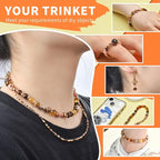 Craft Crystal Beads Jewelry Making Kit, Shade Brown Beads Including 8 Types of - Image 6
