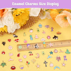 300Pcs Charms for Jewelry Making, Wholesale Bulk Assorted Gold-Plated Enamel - Image 4
