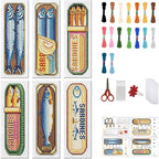 FREEBLOSS 6 Set Cross Stitch Bookmark Kit Stamped Cross Stitch Kit by FreeandCreativeCraftsArt