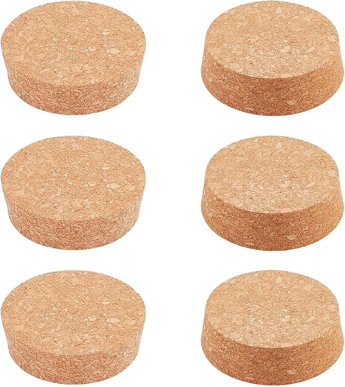 BENECREAT 6PCS Cork Bottle Stoppers, Durable Wooden Tapered Cork Plugs by BENECREAT