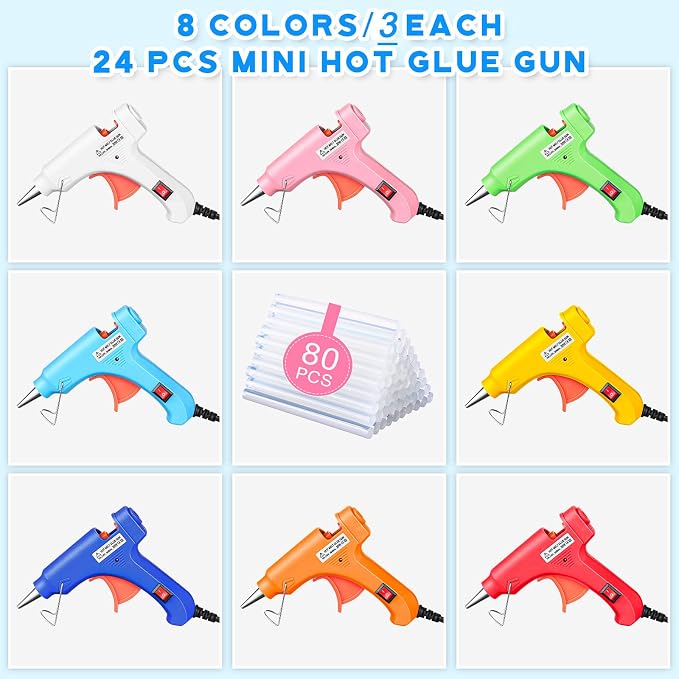 Zhengmy 24 Pcs Mini Hot Glue Gun - Image 3
