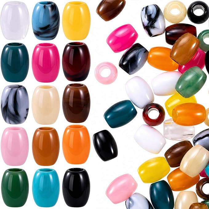 Pndeyo 60pcs Ellipse Acrylic Beads by Pndeyo