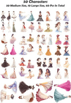 JOYCHOIC Scrapbook Stickers Set, Junk Journal Supplies, Aesthetic Transparent - Image 4