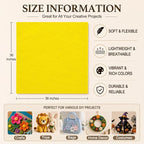 Bright Yellow Large Felt Fabric 36" x 36", 1.4 mm Soft Felt Sheet, Nonwoven - Image 3