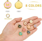 UMAOKANG 8 Pack Gold Plated Stainless Steel Round Charm - Image 2