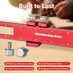 3PCS Woodworking Ruler Set, Precision Measuring Tool - Image 3