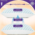 VAINOC Memory Foam Pillows Standard Size Set of 2, Adjustable Cooling Firm - Image 9