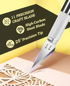 DIYSELF Craft Knife with 10 Extra #11 Blades, Precision Hobby Knife Set with - Image 3