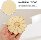 Sewroro 50sets Unfinished Wood Cutouts Blank Craft Shapes - Image 6