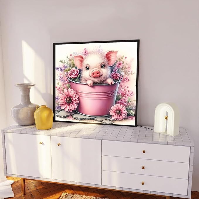 xackcme Paint by Numbers for Adults Cute Pig - Image 5