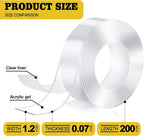 Kelasy Extra Large Double Sided Tape Heavy Duty, 1.2" x 200", Nano Adhesive - Image 2