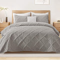 Exclusivo Mezcla King Quilt Set- Light Grey Quilts Bedding Set by ExclusivoMezcla