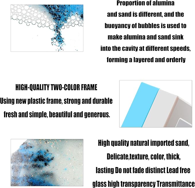 Moving Sand Art Liquid Motion Bubbler Flowing Sand Art Picture Desktop Sensory - Image 3