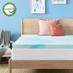 Linenspa 3 Inch Swirl Gel Memory Foam Mattress Topper, California King Size – - Image 6