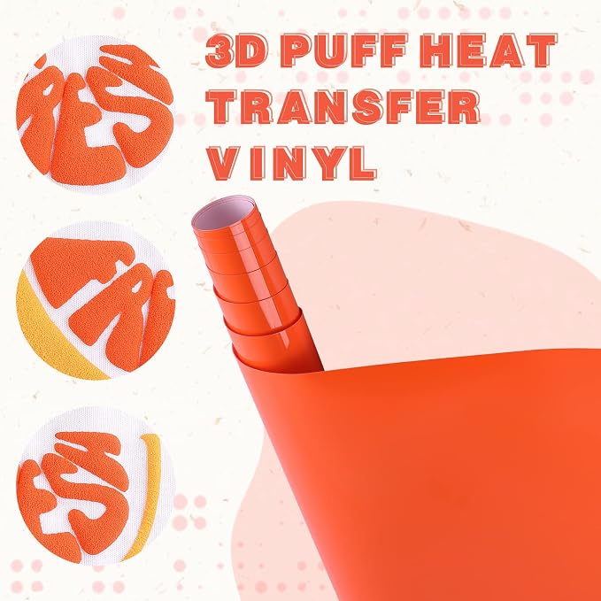 Tintnut Reddish Orange Heat Transfer Vinyl Roll, easy cut & weed, stretch - Image 3