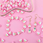 100pcs Pink Rainbow Polymer Clay Spacer Beads - Image 4